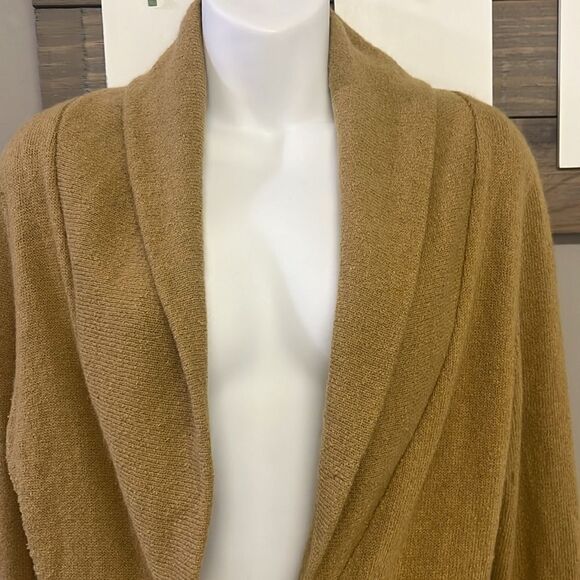 Soft Surroundings Wool Angora Blend Tan Long Sleeve V-neck Cardigan Size Medium - Picture 5 of 15